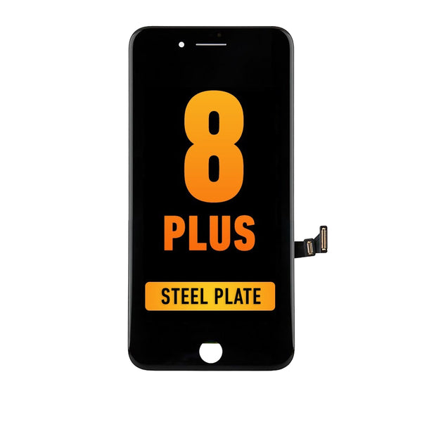 iPhone 8 Plus LCD Screen Replacement (With Steel Plate) (Premium Plus | IQ7) (Black)