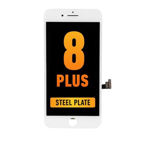 iPhone 8 Plus LCD Screen Replacement (With Steel Plate) (Premium Plus | IQ7) (White)