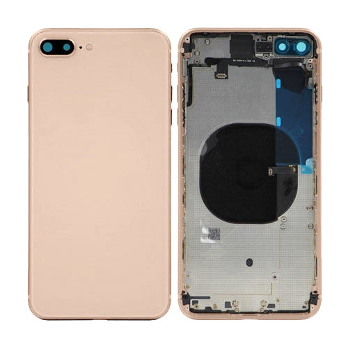 iPhone 8 Plus Housing Back Cover Glass Replacement With Small Parts (No Logo)  (All Colors)