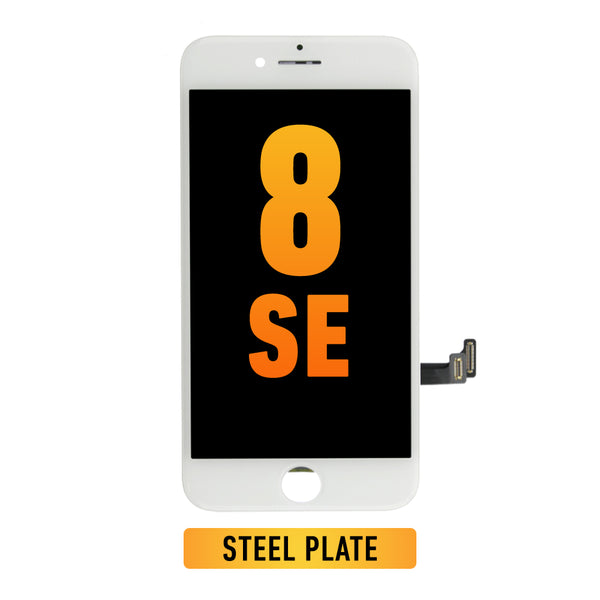 iPhone 8 / SE 2020 / SE 2022 LCD Screen Replacement (With Steel Plate) (Premium Plus | IQ7) (White)
