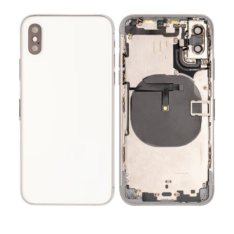 iPhone XS Housing Back Cover Glass with small parts Replacement (No Logo)  (All Colors)