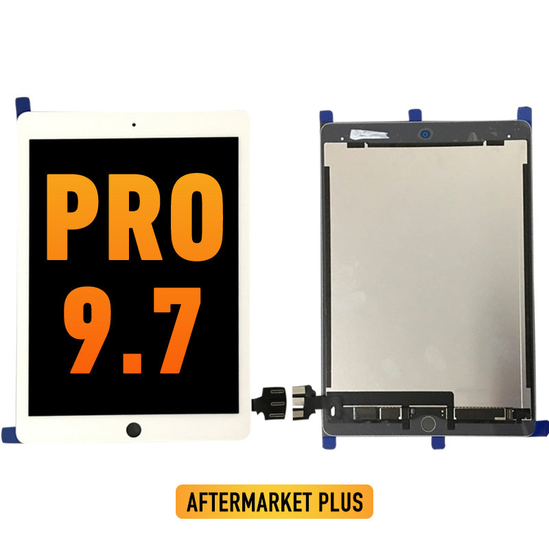 iPad Pro 9.7 LCD Screen Assembly Replacement With Digitizer (Sleep / Wake Sensor Flex Pre-Installed) (Aftermarket Plus) (White)