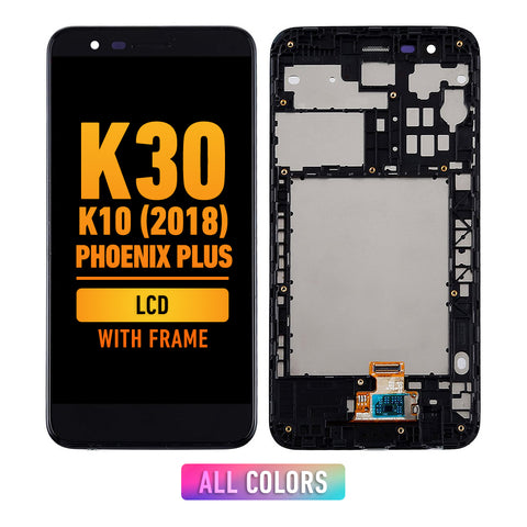 LG K10 (2018) / K30 / Phoenix Plus LCD Screen Assembly Replacement With Frame (All Colors)
