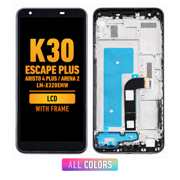 LG K30 (2019) / Escape Plus / Aristo 4 Plus / Arena 2 LM-X320EMW LCD Screen Assembly Replacement With Frame (All Colors)