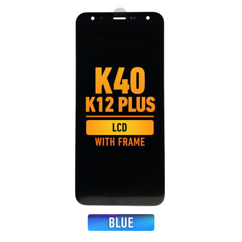 LG K40 / K12 Plus LCD Screen Assembly Replacement With Frame (Single Card Version) (Blue)