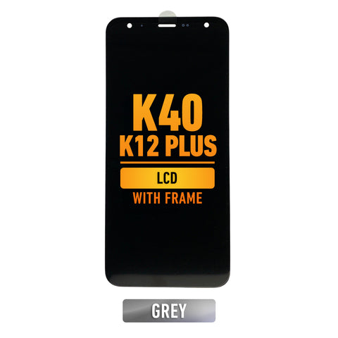 LG K40 / K12 Plus LCD Screen Assembly Replacement With Frame (Single Card Version) (Grey)