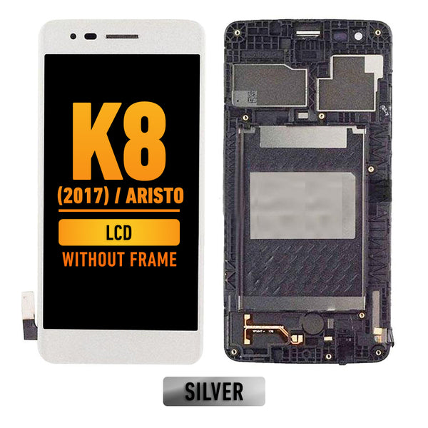 LG K8 (2017) / Aristo MS210 LCD Screen Assembly Replacement With Frame (US Version) (Silver)