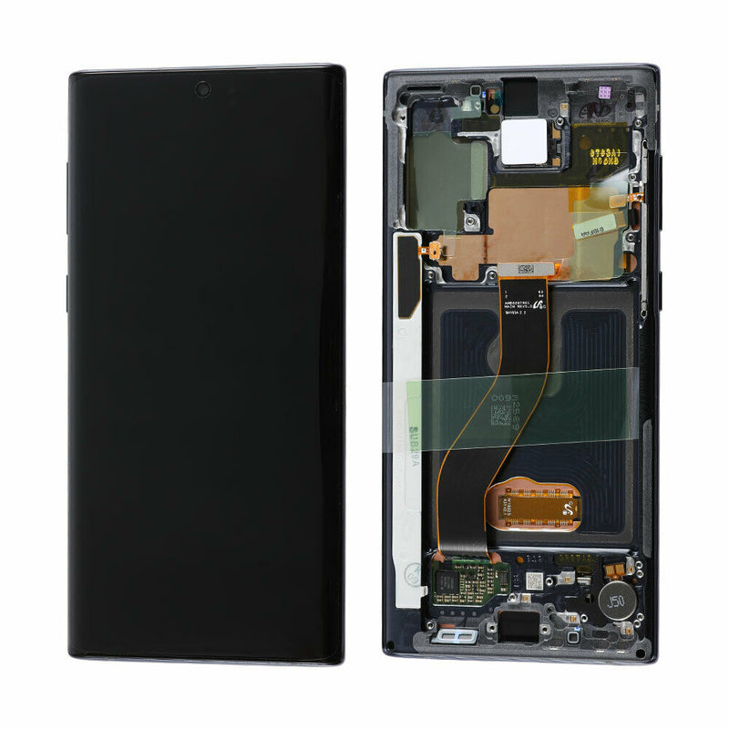 Samsung Galaxy Note 10 OLED Screen Assembly Replacement With Frame (Refurbished) (Aura Black)