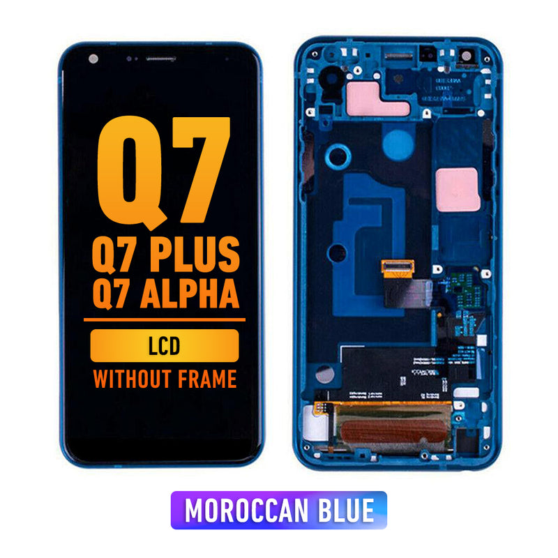 LG Q7 / Q7 Plus / Q7 Alpha LCD Screen Assembly Replacement With Frame (Moroccan Blue)