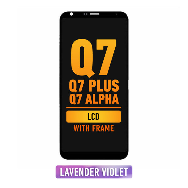 LG Q7 / Q7 Plus / Q7 Alpha LCD Screen Assembly Replacement With Frame (Lavender Violet)