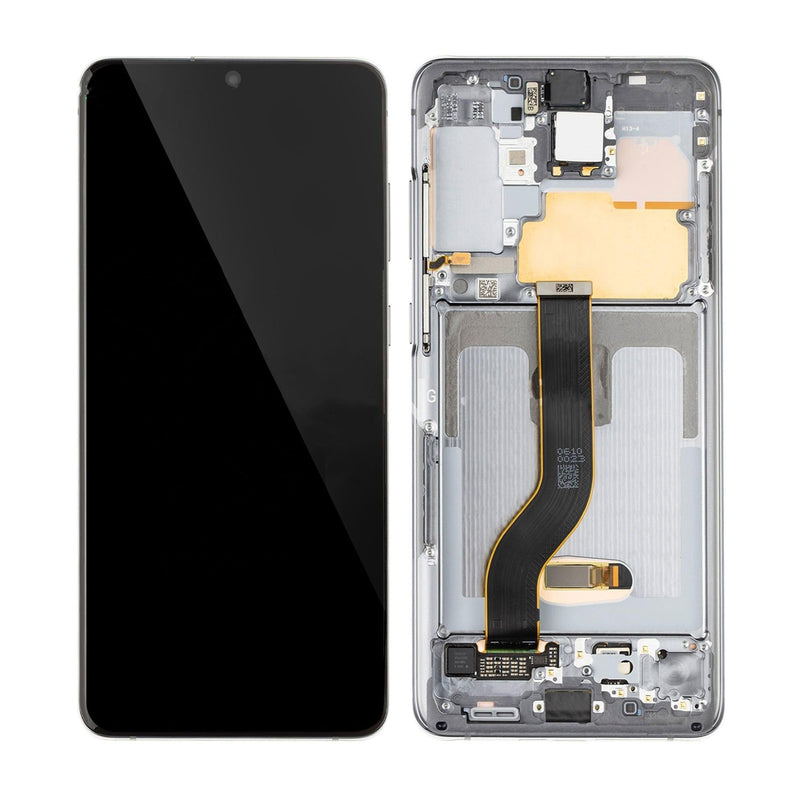 Samsung Galaxy S20 Plus 5G OLED Screen Assembly Replacement With Frame (Compatible with All Carriers) (Refurbished) (Cloud White)