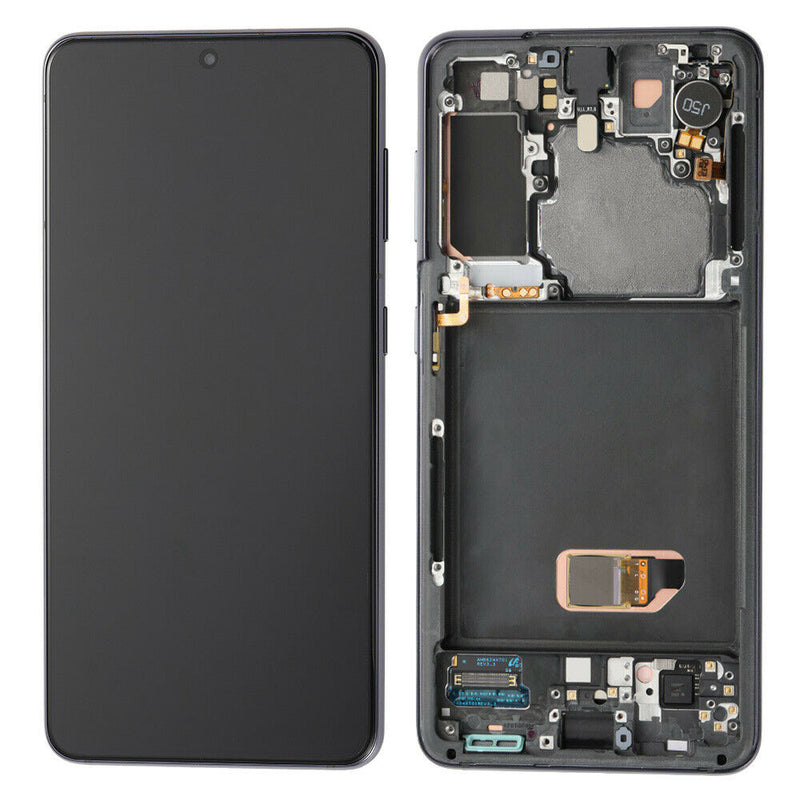 Samsung Galaxy S21 5G (G991) OLED Screen Assembly Replacement With Frame (Refurbished) (Phantom Gray)