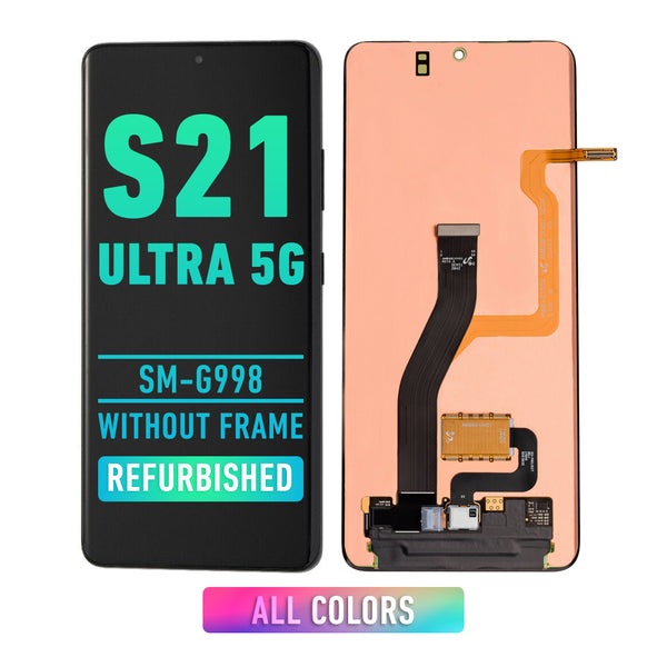 Samsung Galaxy S21 Ultra OLED Screen Assembly Replacement Without Frame (Refurbished) (All colors)
