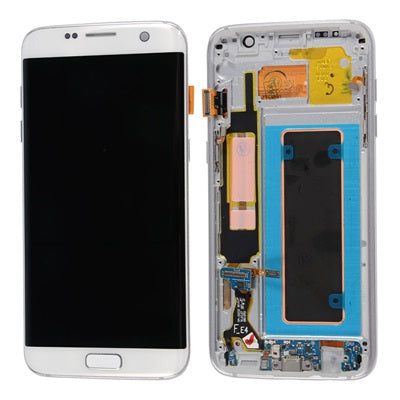 Samsung Galaxy S7 Edge OLED Screen Assembly Replacement With Frame (INT Version) (Refurbished) (Silver)