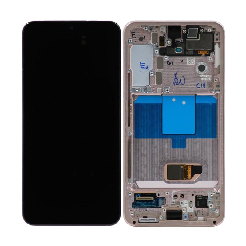 Samsung Galaxy S22 5G OLED Screen Assembly Replacement With Frame (Refurbished) (Pink)