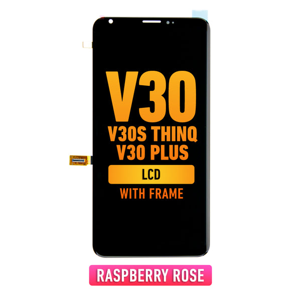 LG V30 / V30 Plus / V30S ThinQ LCD Screen Assembly Replacement With Frame (Raspberry Rose)