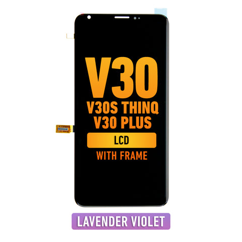 LG V30 / V30 Plus / V30S ThinQ LCD Screen Assembly Replacement With Frame (Lavender Violet)