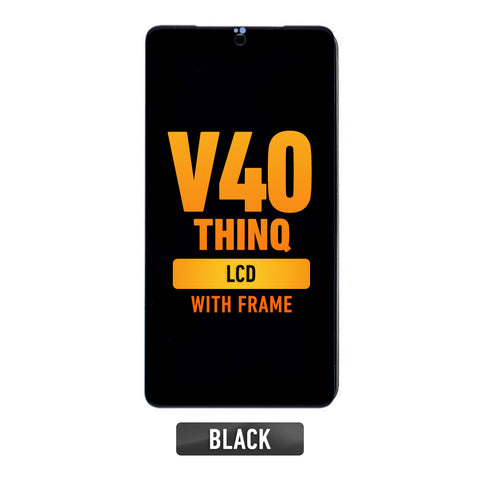 LG V40 ThinQ LCD Screen Assembly Replacement With Frame (US Version) (Black)
