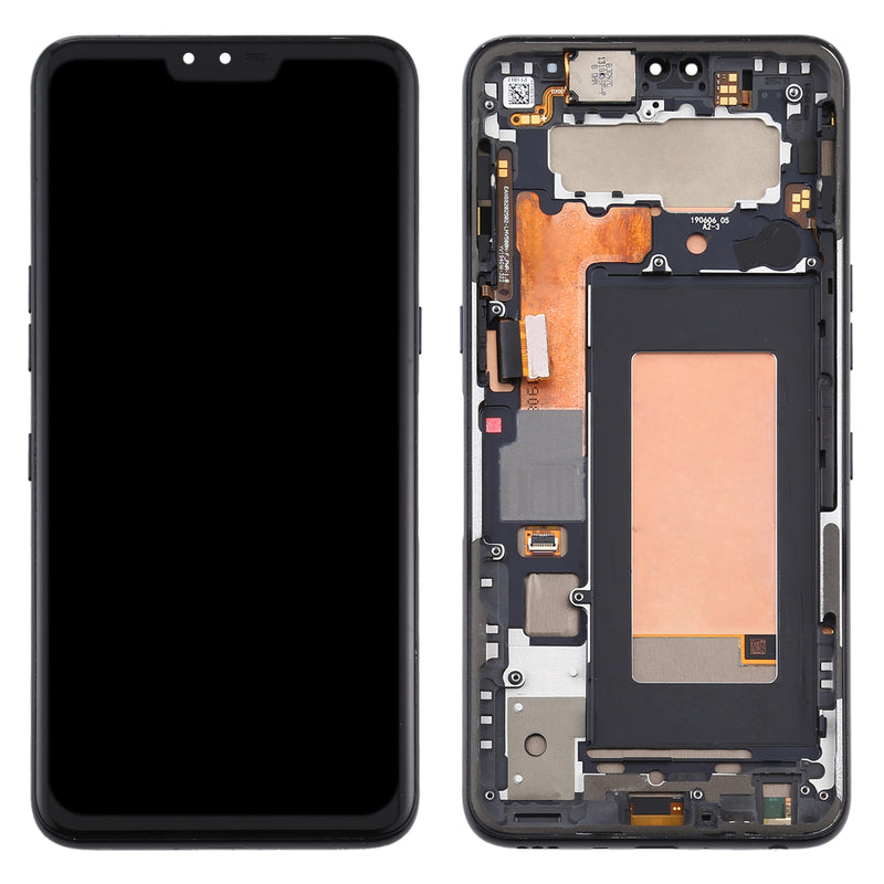 LG V50 ThinQ LCD Screen Assembly Replacement With Frame (US Version) (Black)