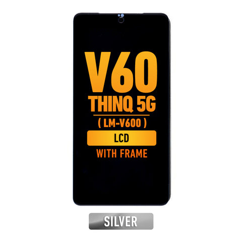 LG V60 ThinQ 5G UW (LM-V600) LCD Screen Assembly Replacement With Frame (Silver)