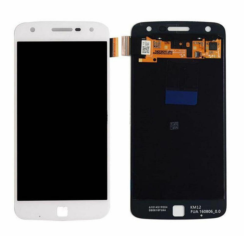 Motorola Moto Z Play Droid (XT1635-01) LCD Screen Assembly Replacement Without Frame (Refurbished) (White)