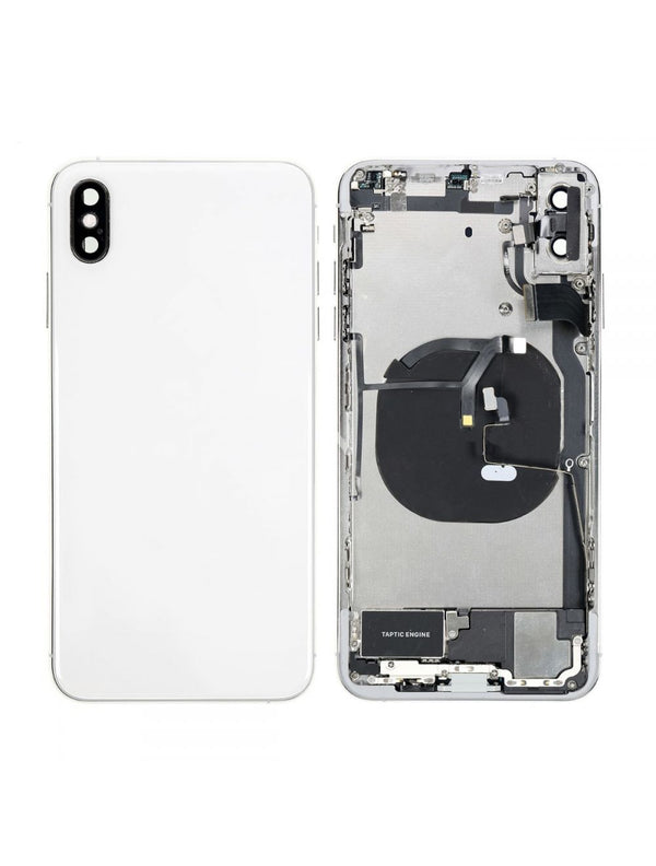 iPhone XS Max Housing Back Cover Glass Replacement With Small Parts (No Logo)  (All Colors)