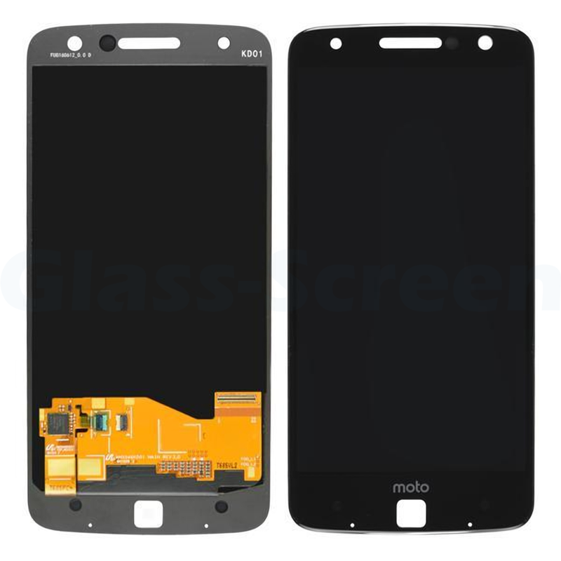 Motorola Moto Z Droid (XT1650-01) LCD Screen Assembly Replacement Without Frame (Refurbished) (Black)